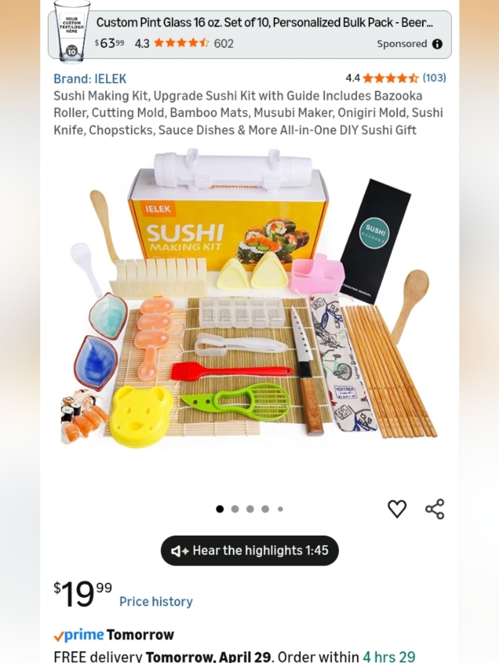 Sushi Making Kit NIB - Picture 7 of 8
